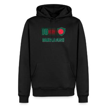Bangladesh - Sweat à capuche Premium bio Homme - noir - Devant - Nico (187cm)