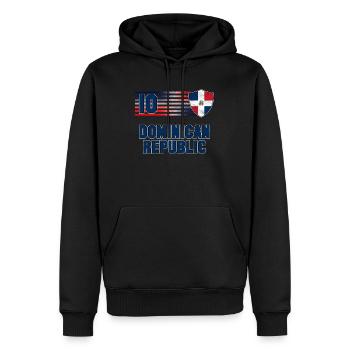 Dominikanische Republik - Männer Premium Bio Hoodie - Schwarz - Vorne - Nico (187cm)