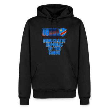 Demokratische Republik Kongo - Männer Premium Bio Hoodie - Schwarz - Vorne - Nico (187cm)