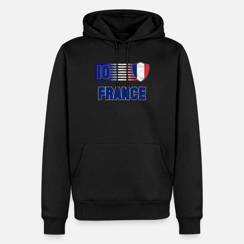 Frankreich - Männer Premium Bio Hoodie - Schwarz