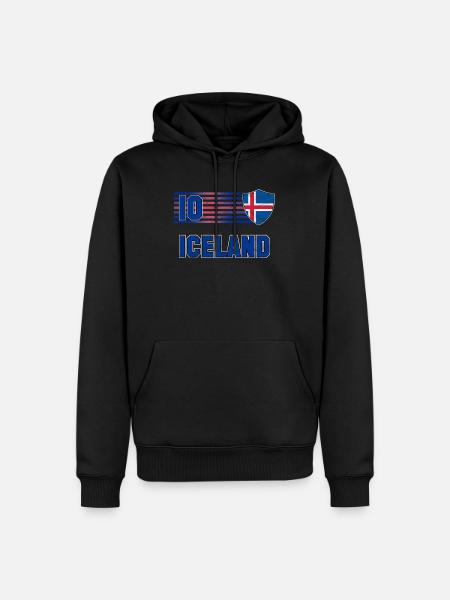 Islande - Sweat à capuche Premium bio Homme - noir