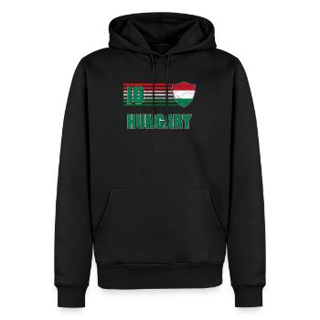 Ungarn - Männer Premium Bio Hoodie - Schwarz - Vorne - Nico (187cm)