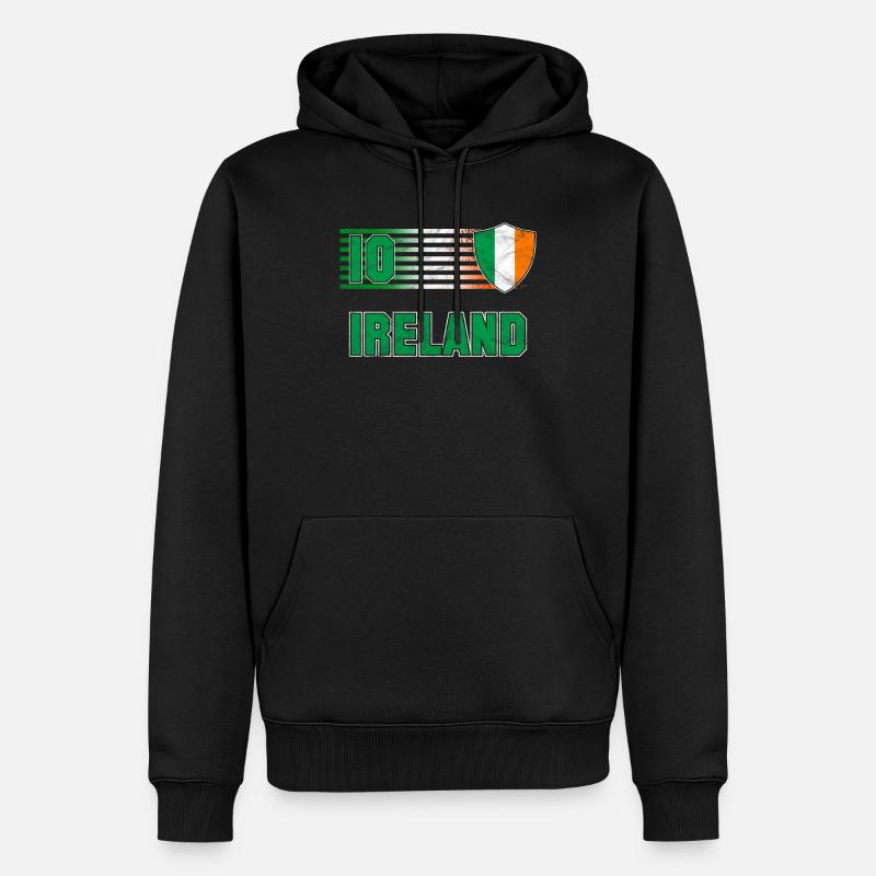 Irland - Männer Premium Bio Hoodie - Schwarz