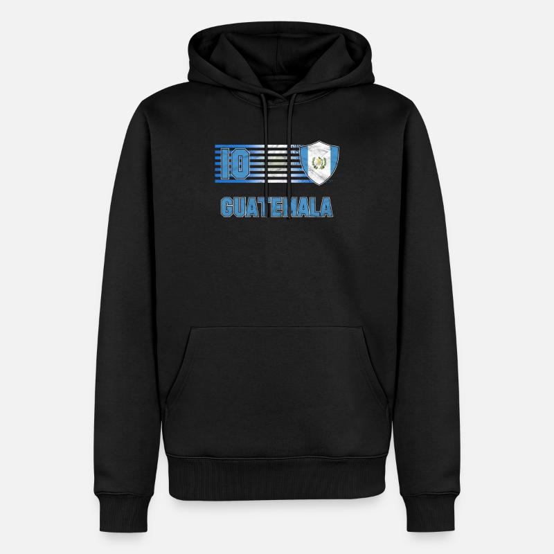 Guatemala - Männer Premium Bio Hoodie - Schwarz