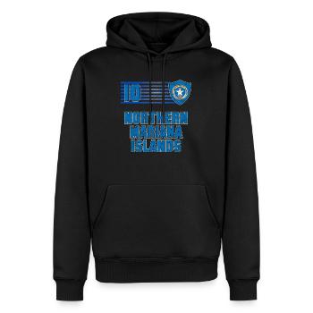 Mariannes du Nord (Îles) - Sweat à capuche Premium bio Homme - noir - Devant - Nico (187cm)