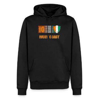 Elfenbeinküste - Männer Premium Bio Hoodie - Schwarz - Vorne - Nico (187cm)