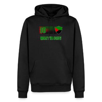 Martinique - Männer Premium Bio Hoodie - Schwarz - Vorne - Nico (187cm)