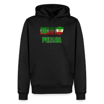 Persien - Männer Premium Bio Hoodie - Schwarz - Vorne - Nico (187cm)