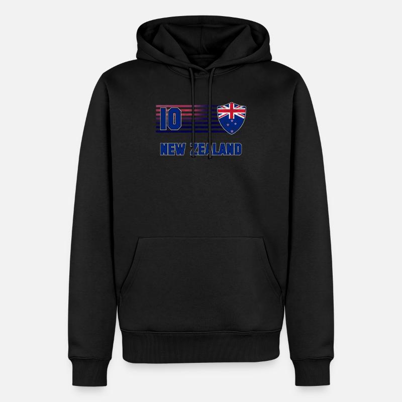 Neuseeland - Männer Premium Bio Hoodie - Schwarz