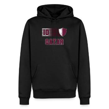 Qatar - Men’s Premium Organic Hoodie - black - Front - Nico (187cm)