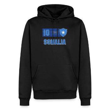 Somalia - Männer Premium Bio Hoodie - Schwarz - Vorne - Nico (187cm)