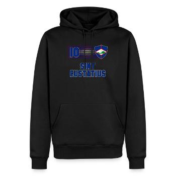 Sint Eustatius - Männer Premium Bio Hoodie - Schwarz - Vorne - Nico (187cm)