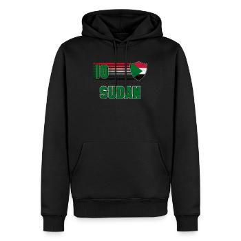 Soudan - Sweat à capuche Premium bio Homme - noir - Devant - Nico (187cm)