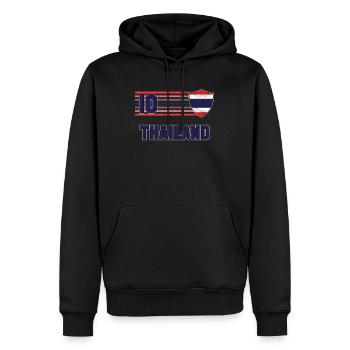 Thailand - Männer Premium Bio Hoodie - Schwarz - Vorne - Nico (187cm)