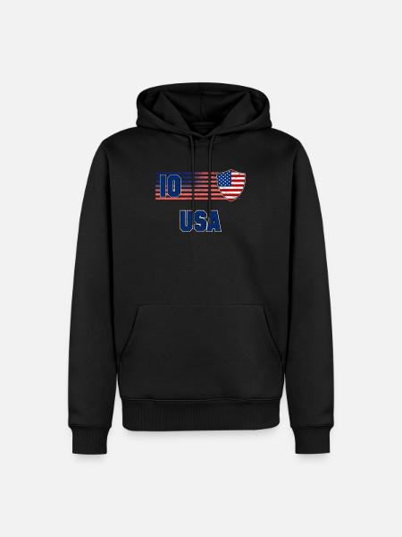 Usa - Men’s Premium Organic Hoodie - black