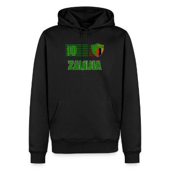 Sambia - Männer Premium Bio Hoodie - Schwarz - Vorne - Nico (187cm)
