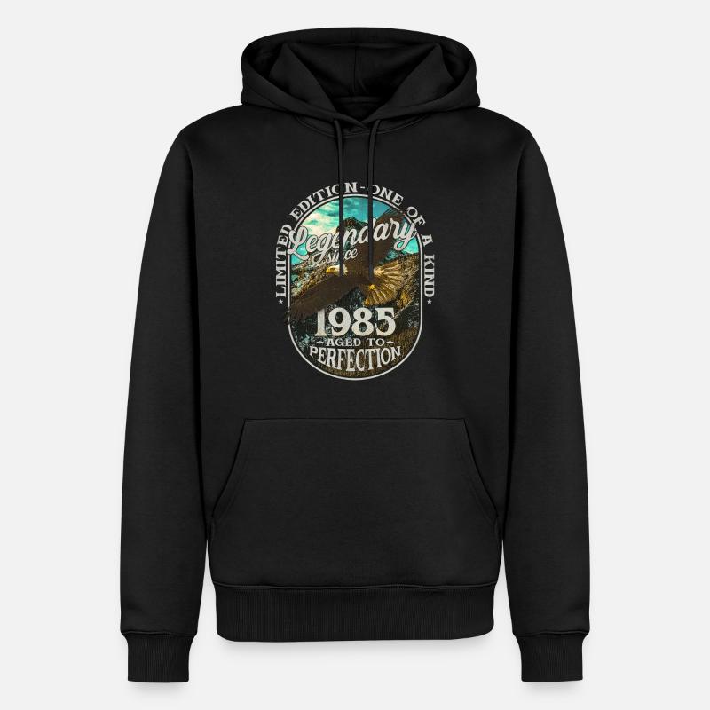 Légendaire depuis 1985 - Sweat à capuche Premium bio Homme - noir