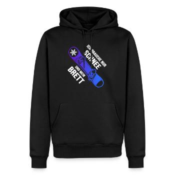 Snowboard Freestyle Snowboarder - Sweat à capuche Premium bio Homme - noir - Devant - Nico (187cm)