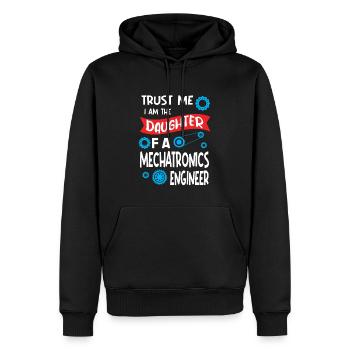 Trust me Im the Daughter of Mechatronics Engineer - Männer Premium Bio Hoodie - Schwarz - Vorne - Nico (187cm)