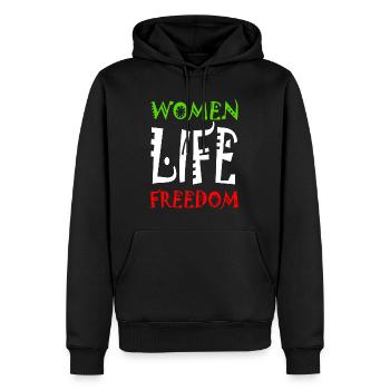 Women life freedom - Männer Premium Bio Hoodie - Schwarz - Vorne - Nico (187cm)