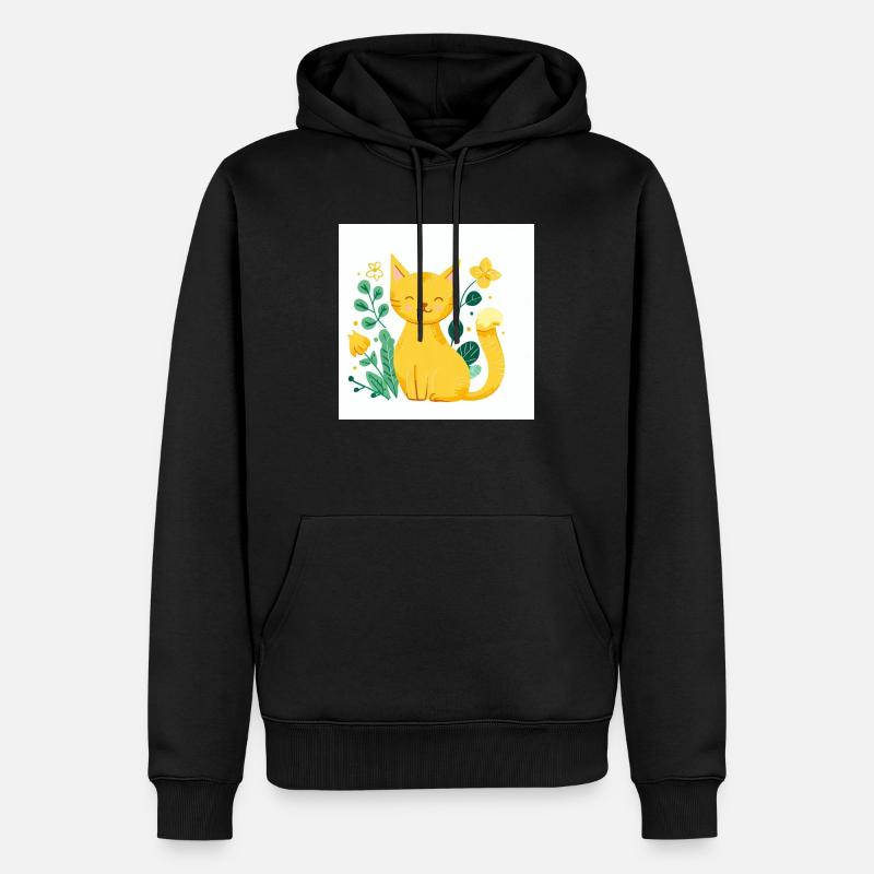 Mrrreee est HEUREUSE - Sweat à capuche Premium bio Homme - noir