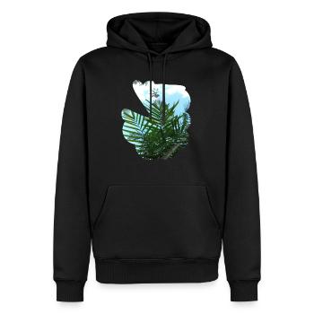 Himmels- und Palmwedelvase - Männer Premium Bio Hoodie - Schwarz - Vorne - Nico (187cm)