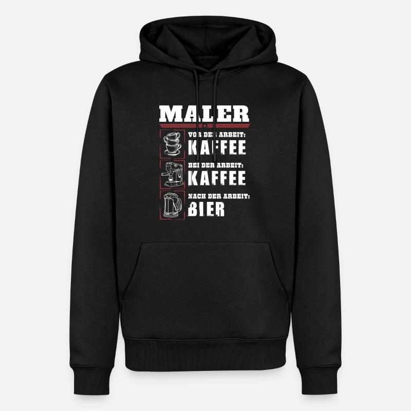 Mon quotidien de peintre - Sweat à capuche Premium bio Homme - noir