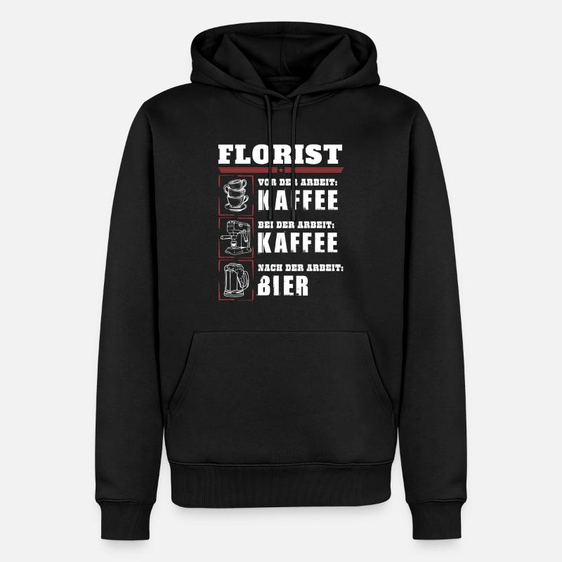 Mon quotidien de fleuriste - Sweat à capuche Premium bio Homme - noir