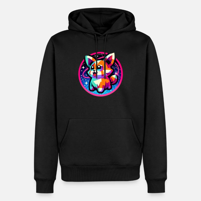 Corgi Entdecker - Männer Premium Bio Hoodie - Schwarz