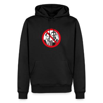 antistrachekurz - Männer Premium Bio Hoodie - Schwarz - Vorne - Nico (187cm)