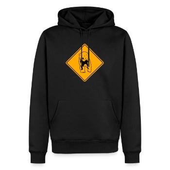 Polar Bear Road Sign - Männer Premium Bio Hoodie - Schwarz - Vorne - Nico (187cm)