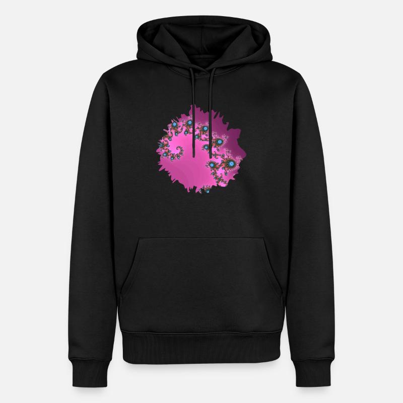 pinklila form - Männer Premium Bio Hoodie - Schwarz