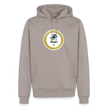 Rashid - Sweat à capuche Premium bio Homme - taupe - Devant - Nico (187cm)