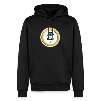 Rashid - Sweat à capuche Premium bio Homme - noir - Devant - Nico (187cm)