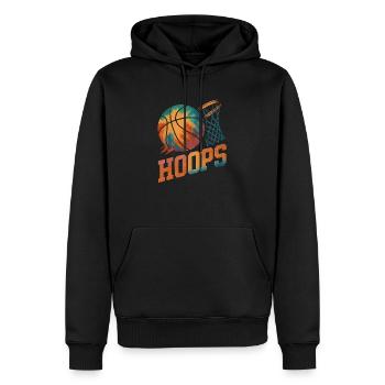 Hoops Basketball Sports Idée Cadeau BBall - Sweat à capuche Premium bio Homme - noir - Devant - Nico (187cm)