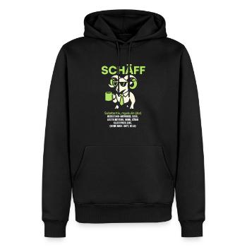 Schaf Spruch Schäff Lustig Geschenkidee Schafe - Männer Premium Bio Hoodie - Schwarz - Vorne - Nico (187cm)