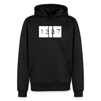 1337 Cs: chemise Go, excellente idée cadeau - Sweat à capuche Premium bio Homme - noir - Devant - Nico (187cm)