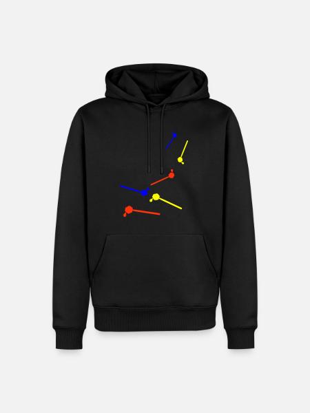 Stick chisel symbol beekeeper - Men’s Premium Organic Hoodie - black