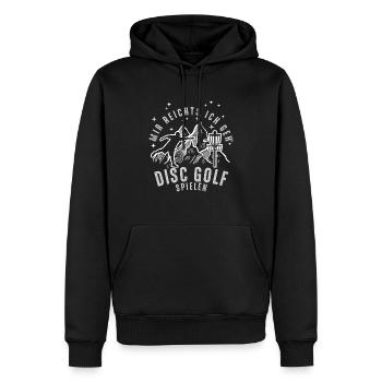 Disc Golf Dicton - Disc Golfing Ultimate Frisbee - Sweat à capuche Premium bio Homme - noir - Devant - Nico (187cm)