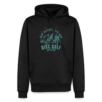 Disc Golf Spruch - Disc Golfing Ultimate Frisbee - Männer Premium Bio Hoodie - Schwarz - Vorne - Nico (187cm)