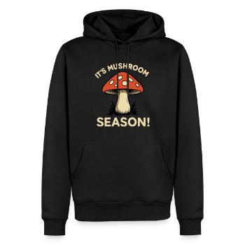 It's Mushroom Season - Men’s Premium Organic Hoodie - black - Front - Nico (187cm)
