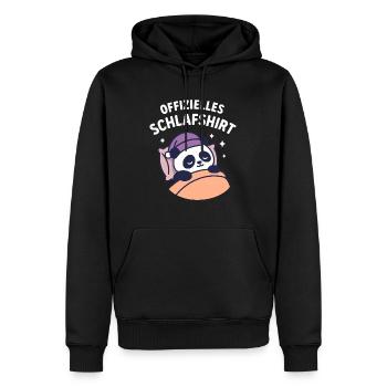 Cute panda sleeping - Men’s Premium Organic Hoodie - black - Front - Nico (187cm)