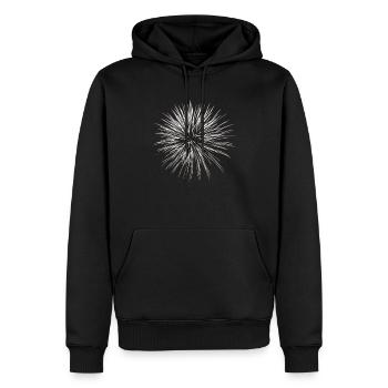 Feuerwerk - Stern Foto mit Transparenz - Männer Premium Bio Hoodie - Schwarz - Vorne - Nico (187cm)