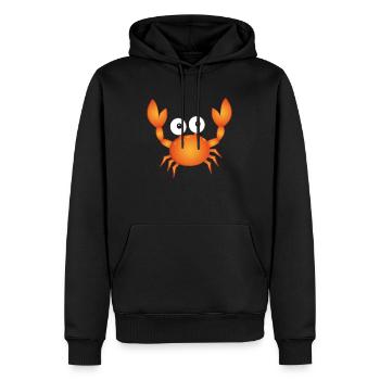 Krabbe - Männer Premium Bio Hoodie - Schwarz - Vorne - Nico (187cm)