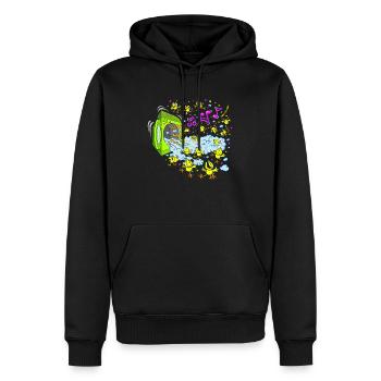 Chicks Foam Party - Men’s Premium Organic Hoodie - black - Front - Nico (187cm)