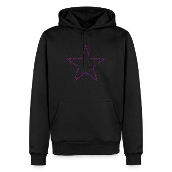 modèle figure Star - Sweat à capuche Premium bio Homme - noir - Devant - Nico (187cm)