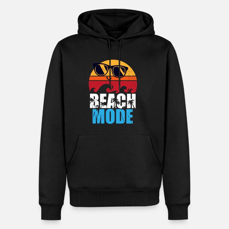 mode Plage - plage - Sweat à capuche Premium bio Homme - noir