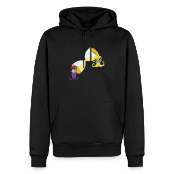Les lutins - Sweat à capuche Premium bio Homme - noir - Devant - Nico (187cm)