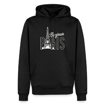 Bonjour Paris - Männer Premium Bio Hoodie - Schwarz - Vorne - Nico (187cm)