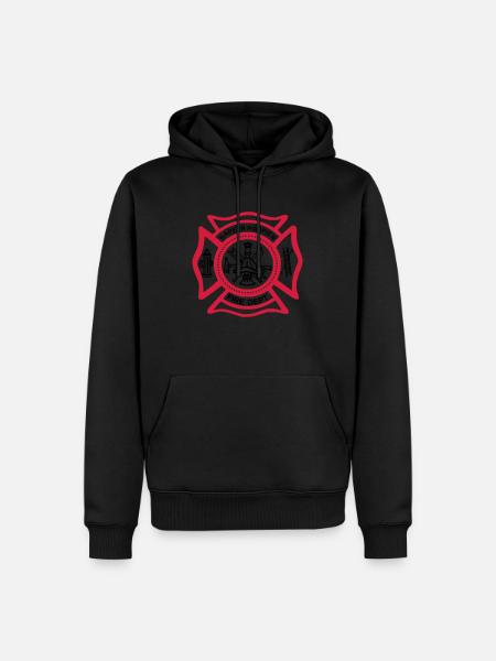 shield firefighter - Men’s Premium Organic Hoodie - black